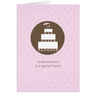 Cousin, Bridal Shower Cake Congratulations Cards