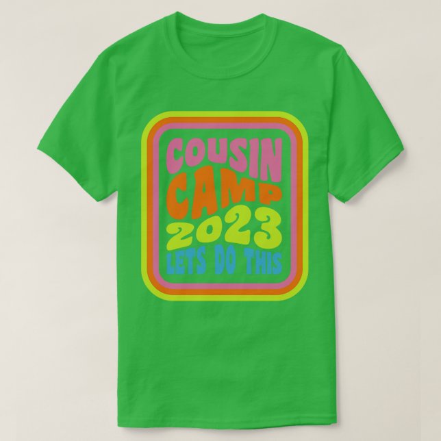Cousin Camp 2023 Family Camping Summer Vacation Cr T-Shirt (Design Front)