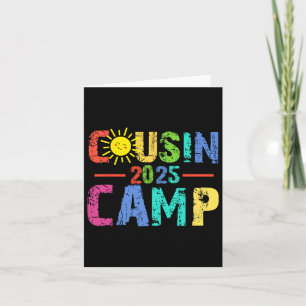 Cousin Camp 2025 Camping Campfire Summer Vacation  Card