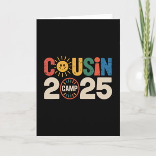 Cousin Camp 2025 Camping Campfire Summer Vacation  Card