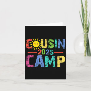 Cousin Camp 2025 Camping Campfire Summer Vacation Card