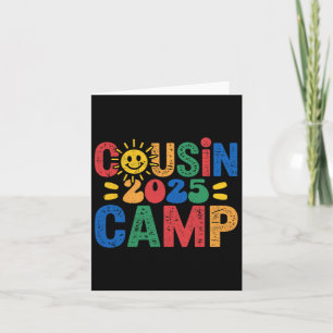 Cousin Camp 2025 Camping Campfire Summer Vacation Card