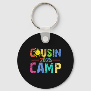 Cousin Camp 2025 Camping Campfire Summer Vacation Keychain