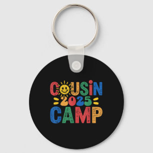 Cousin Camp 2025 Camping Campfire Summer Vacation Keychain