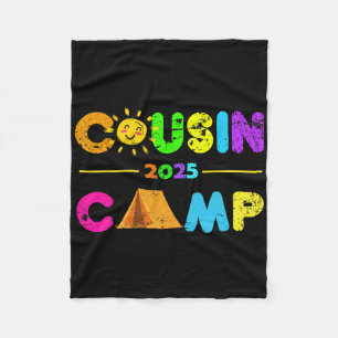 Cousin Camp 2025 Family Camping Summer Vacation Ca Fleece Blanket