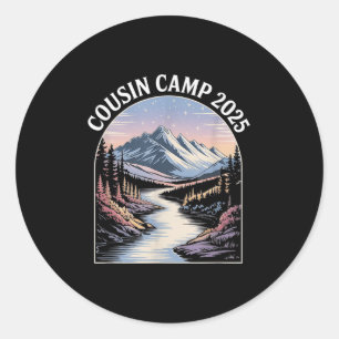 Cousin Camp 2025 Family Reunion Mountain Adventure Classic Round Sticker