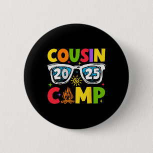 Cousin Camp 2025 Family Vacation Summer Camping  Button