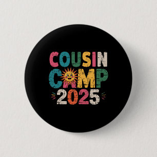 Cousin Camp 2025 Family Vacation Summer Camping Cr Button