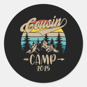Cousin Camp 2025 Family Vacation Summer Camping Cr Classic Round Sticker