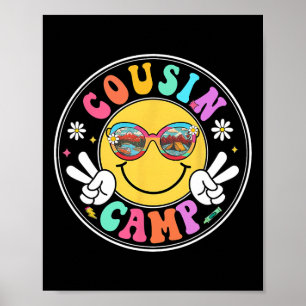 Cousin Camp 2025 Funny Camping Crew Summer Family Poster