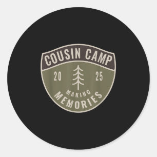 Cousin Camp 2025 Making Memories Summer Fun  Classic Round Sticker