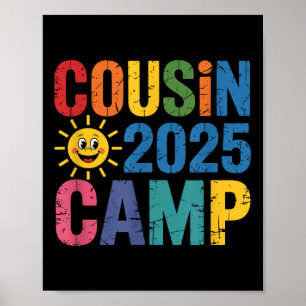 Cousin Camp 2025 Shirt - Colorful Family Reunion S Poster