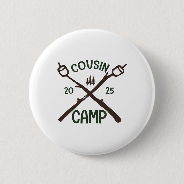 Cousin Camp 2025 Shirt Matching Group Camping Vaca Button (Front)