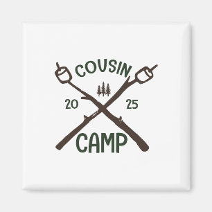 Cousin Camp 2025 Shirt Matching Group Camping Vaca Magnet