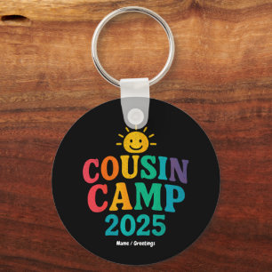 Cousin Camp 2025 Summer Vacation Fun Camping Keychain