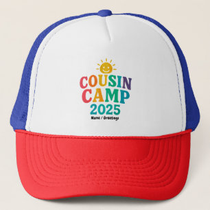 Cousin Camp 2025 Summer Vacation Fun Camping  Trucker Hat