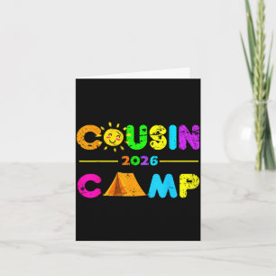 Cousin camp 2026 camping campfire summer vacation card