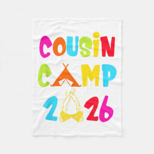 Cousin Camp 2026 Family Grandma Grandpa Summer Fleece Blanket