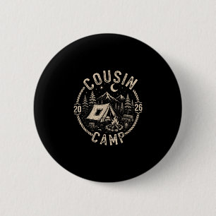 Cousin camp 2026 family vacation summer camping  button