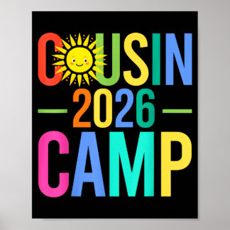 Cousin camp 2026 matching family vacation summer poster