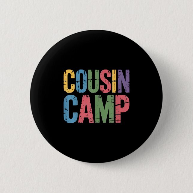 Cousin Camp Pajamas Kids Girls Toddler Matching  Button (Front)