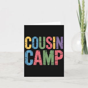 Cousin Camp Pajamas Kids Girls Toddler Matching Card
