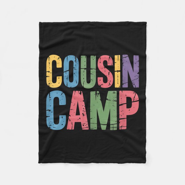 Cousin Camp Pajamas Kids Girls Toddler Matching  Fleece Blanket (Front)