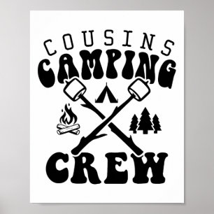 Cousin Camping Crew 2025 Shirt Family Vacation Cam Poster