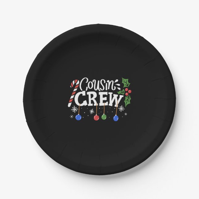 Cousin Christmas Paper Plates (Front)