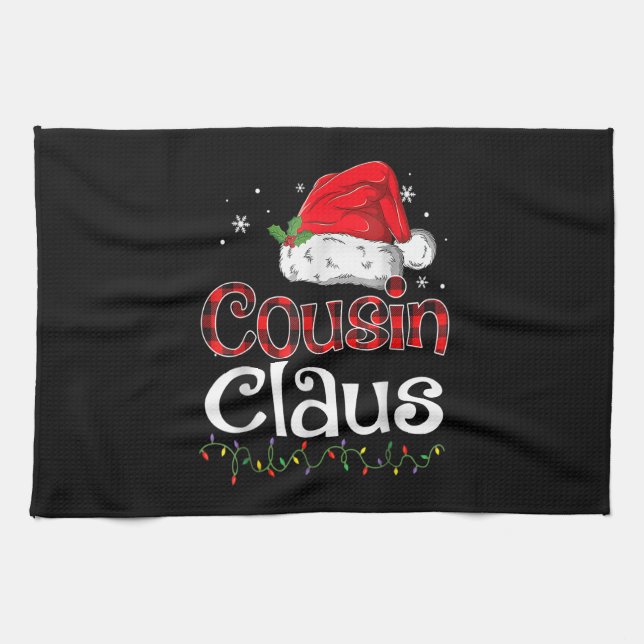Cousin Claus Christmas Santa Family Matching Pajam Kitchen Towel (Horizontal)