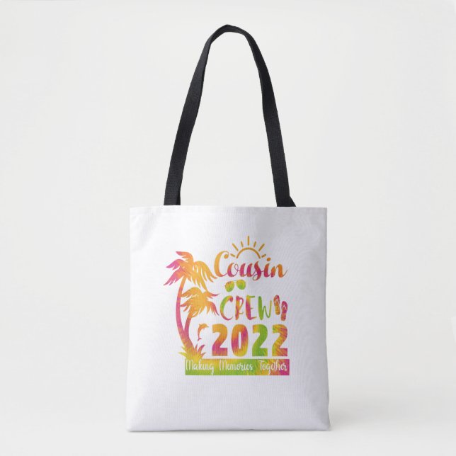Cousin Crew 2022 Tie Dye Tote Bag (Front)