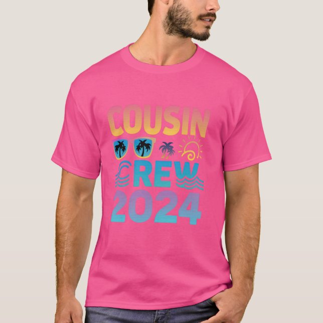 Cousin Crew 2024 Summer Family Vacation Beach Trip T-Shirt (Front)