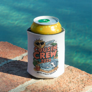 Cousin crew 2024 Summer Vacation Beach Family Trip Can Cooler