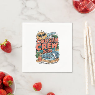 Cousin crew 2024 Summer Vacation Beach Family Trip Napkins