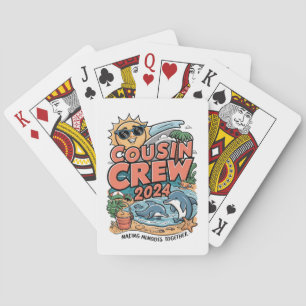 Cousin crew 2024 Summer Vacation Beach Family Trip Poker Cards
