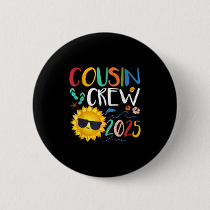 Cousin Crew 2025 Shirt Family Vacation Beach Button