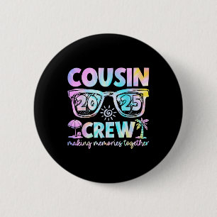 Cousin Crew 2025 Summer Vacation Beach Family Trip Button