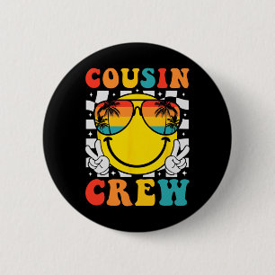 Cousin Crew 2025 Summer Vacation Beach Family Trip Button