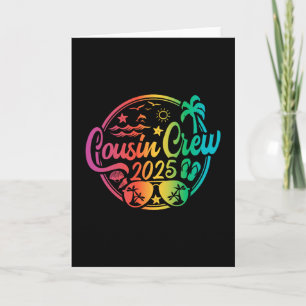 Cousin Crew 2025 Summer Vacation Beach Family Trip Card