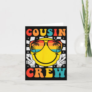 Cousin Crew 2025 Summer Vacation Beach Family Trip Card