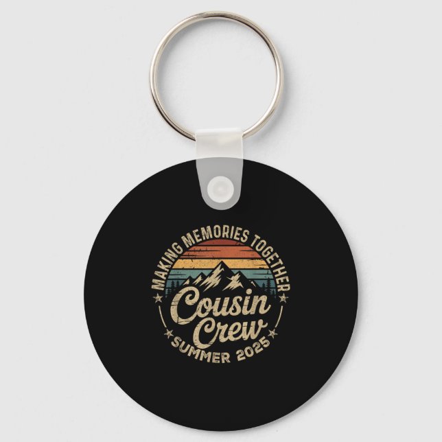 Cousin Crew 2025 Summer Vacation Beach Family Trip Keychain (Front)