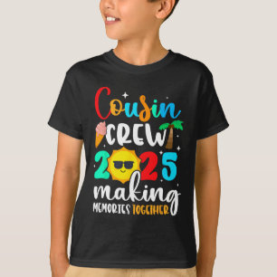 Cousin Crew 2025 Summer Vacation Beach Family Trip T-Shirt