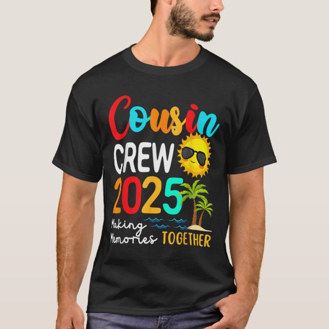 Cousin Crew 2025 Summer Vacation Beach Matching Fa T-Shirt (Front)
