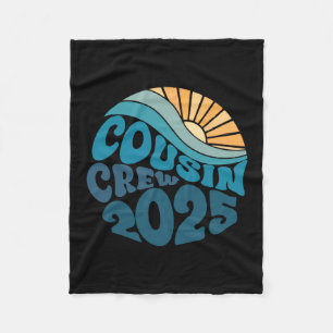 Cousin Crew 2025 Sunshine Beach Trip Family Vacati Fleece Blanket