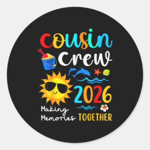 Cousin Crew 2026 Making Memories Summer Family Vac Classic Round Sticker