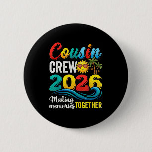 Cousin crew 2026 summer vacation beach family trip button