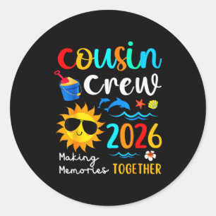 Cousin Crew 2026 Summer Vacation Beach Family Trip Classic Round Sticker