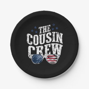 Cousin Crew 4th of July Patriotic American Family  Paper Plates