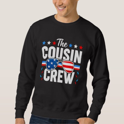 Cousin Crew 4th Of July  Patriotic American Family Sweatshirt