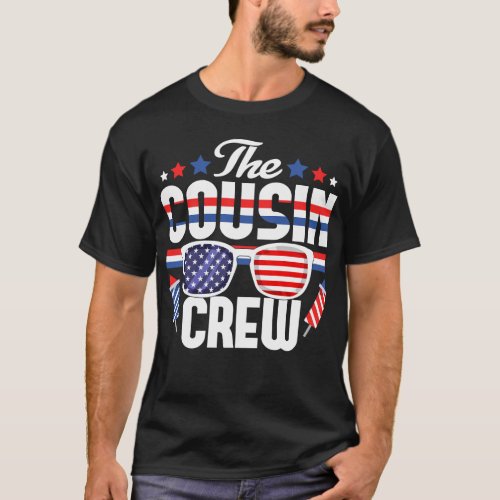 Cousin Crew 4th of July Patriotic American Family  T_Shirt